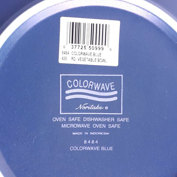 Noritake Colorwave Blue Stoneware Serving Bowl 9-Inch Dishwasher & Microwave Saf - Picture 5 of 7